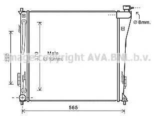 AVA QUALITY COOLING hy2305 -  Радиатор, охлаждение двигателя